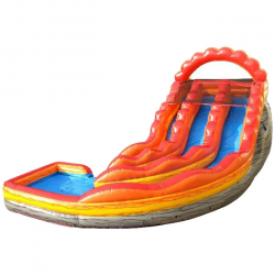 IMG 0093 1720558034 19' Fire Marble Double Lane Curved Inflatable Water Slide -