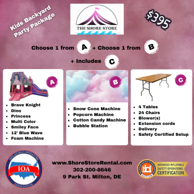 Kids Backyard Party Package