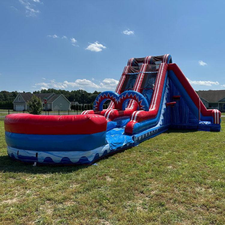 20' American dual Lane Water Slide
